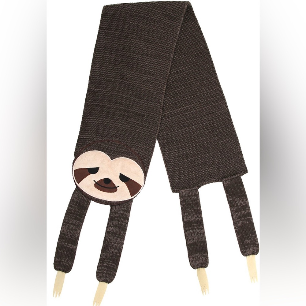 NWT Sleepy Sloth Knit Scarf